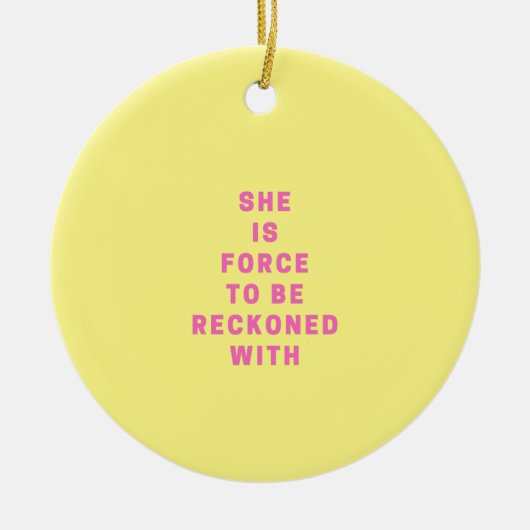 Je bent sterker dan je weet - Roze | Religie Keramisch Ornament (Voorkant)