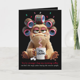 Je bent sterker dan mijn ochtendkoffie, grappig kaart