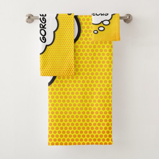 JE BENT STOER Denk Bubbel Pret Comic Strip Bad Handdoek (Insitu)