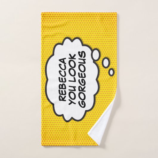 JE BENT STOER Denk Bubbel Pret Comic Strip Bad Handdoek (Handdoek)