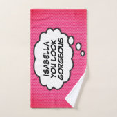 JE BENT STOER Denk Bubbel Pret-comicstrip Bad Handdoek (Handdoek)