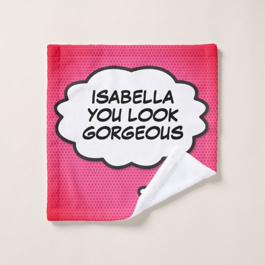 JE BENT STOER Denk Bubbel Pret-comicstrip Bad Handdoek (Wasdoekje)