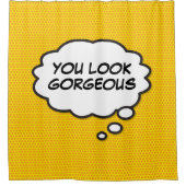 JE BENT STOER Leuk Retro Stripboek Pop Art Douchegordijn (Voorkant)