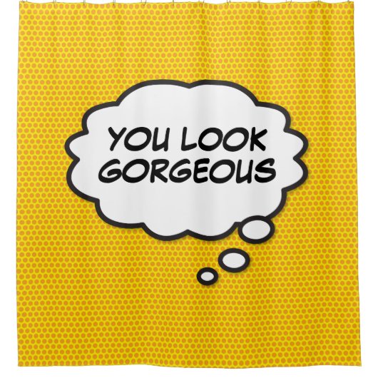 JE BENT STOER Leuk Retro Stripboek Pop Art Douchegordijn (Voorkant)