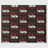 Je bent stout geweest 2020 Quarantine Kerstmis Cadeaupapier (Vlak)