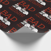 Je bent stout geweest 2020 Quarantine Kerstmis Cadeaupapier (Hoek)