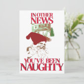 Je bent stout geweest Kerstman Kaart (Staand voorkant)