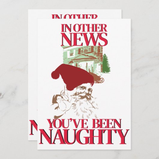 Je bent stout geweest Kerstman Kaart (Voorkant / Achterkant)
