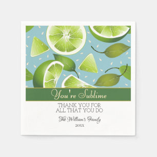 Je bent Sublime Lime Citrus Fruit   Dank je Servet