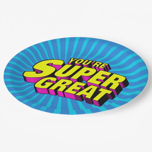 Je bent super geweldig papieren bordje (Gekanteld)