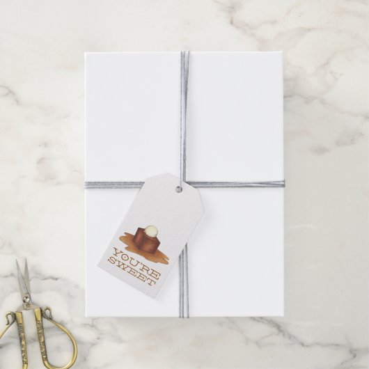 Je bent Sweet British Sticky Toffee Pudding Labels Cadeaulabel (Met Touw)