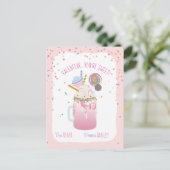 Je bent Sweet Crazy Milkshake Snoep Kinder Valenti Briefkaart (Staand voorkant)