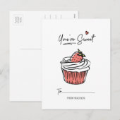 Je bent Sweet Cupcake Classroom Valentijn Briefkaa Feestdagenkaart (Voorkant / Achterkant)