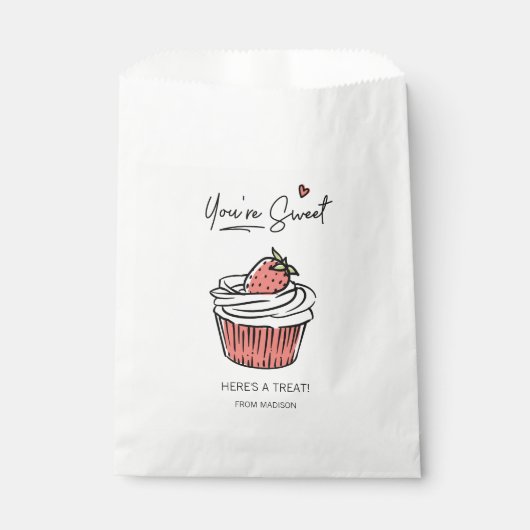 Je bent Sweet Cupcake Valentijn Favor Bag Bedankzakje (Voorkant)