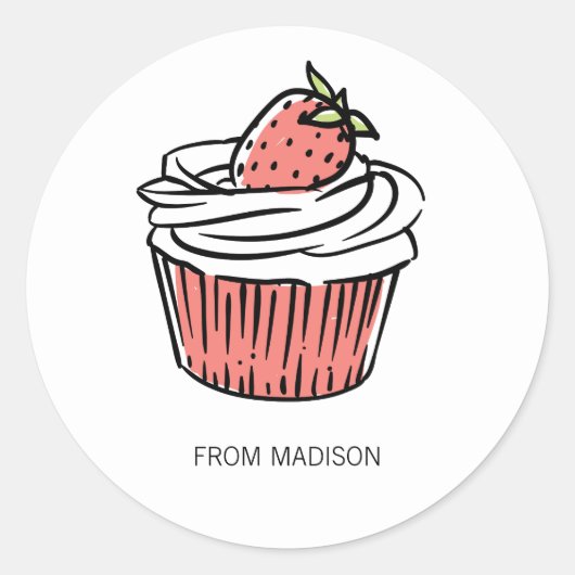 Je bent Sweet Cupcake Valentijn Sticker (Voorkant)