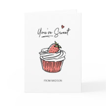 Je bent Sweet Cupcake Valentijn Wenskaart