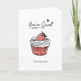 Je bent Sweet Cupcake Valentijn Wenskaart Feestdagen Kaart