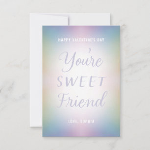 Je bent Sweet Friend Pastel Ombre School Valentijn Kaart