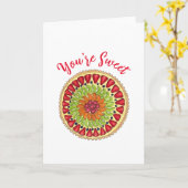 Je bent Sweet Fruit Tart Pie French Pastry Kaart (Gele Bloem)