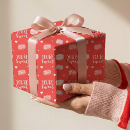 Je bent Sweet Happy Valentijnsdag Macaron Cookies Cadeaupapier