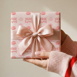 Je bent Sweet Happy Valentijnsdag Macaron Cookies Cadeaupapier