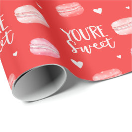 Je bent Sweet Happy Valentijnsdag Macaron Cookies Cadeaupapier