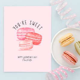 Je bent Sweet Happy Valentijnsdag Macaron Cookies Feestdagen Kaart