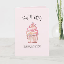Je bent Sweet Happy Valentine's Day Cupcake Bedankkaart