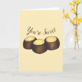Je bent Sweet Ohio Peanut Butter Buckeye Snoep Kaart (Gele Bloem)