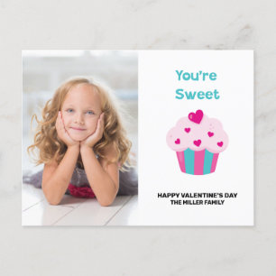 Je bent Sweet Photo Cupcake Heart Feestdagenkaart