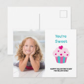 Je bent Sweet Photo Cupcake Heart Feestdagenkaart (Voorkant / Achterkant)