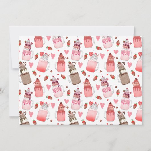 Je bent Sweet Snoep Milkshake Classroom Valentijn Kaart (Achterkant)