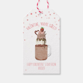 Je bent Sweet Valentijn Chocolate Milkshake Cadeaulabel