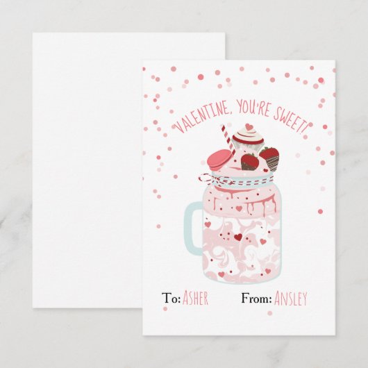 Je bent Sweet Valentijn Crazy Milkshake (Voorkant / Achterkant)