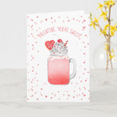 Je bent Sweet Valentijn Love Crazy Milkshake Kaart (Gele Bloem)