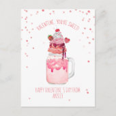 Je bent Sweet Valentijn Snoep Love Milkshake Briefkaart (Voorkant)