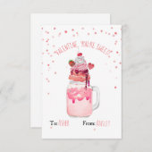 Je bent Sweet Valentijn Strawberry Crazy Milkshake (Voorkant / Achterkant)