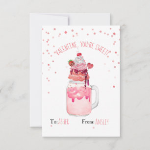 Je bent Sweet Valentijn Strawberry Crazy Milkshake