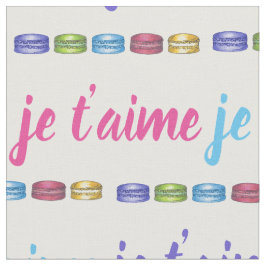 Je bent T-aime, ik hou van je Franse Macaron Pastr Stof