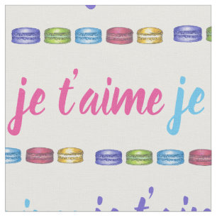 Je bent T-aime, ik hou van je Franse Macaron Pastr Stof