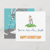 Je bent T-shirt-rific Golf Dad Kaart (Voorkant / Achterkant)