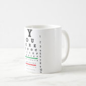 Je bent te dicht bij de grappige sociale vervormen koffiemok (Voorkant rechts)