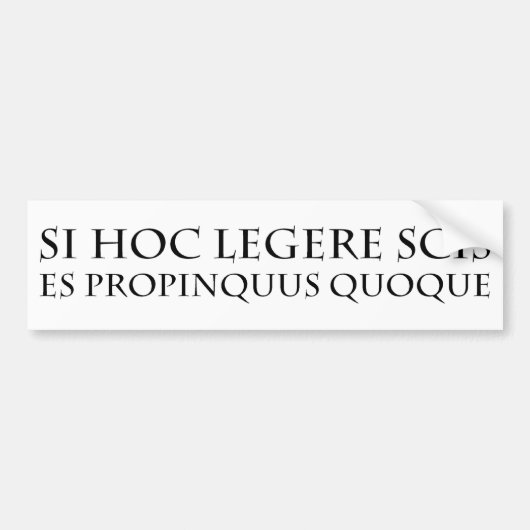 Je bent te dicht bumpersticker (Voorkant)