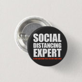 "Je bent te dichtbij" Funny Social Distancing Expe Ronde Button 3,2 Cm (Voorkant /achterkant)