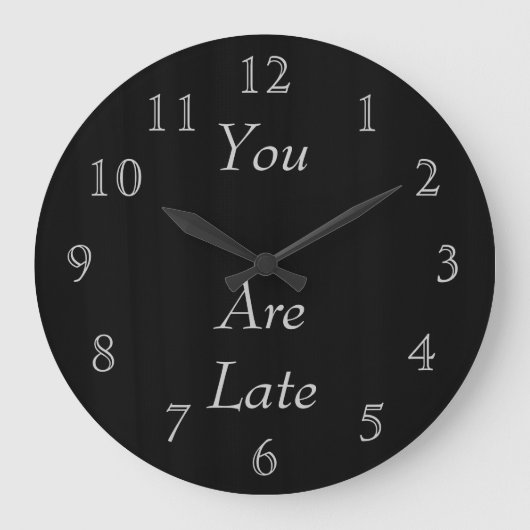 Je bent te laat grote klok (Voorkant)