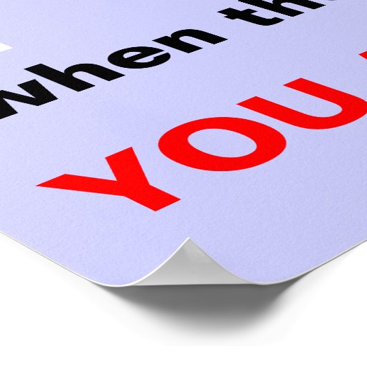 Je bent te laat! poster (Hoek)