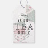 Je bent Teariffic Tea Pot & Cups Dank je Cadeaulabel (Voorkant)