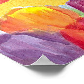 Je bent tevreden Tulp Flowers positieve woorden Poster (Hoek)