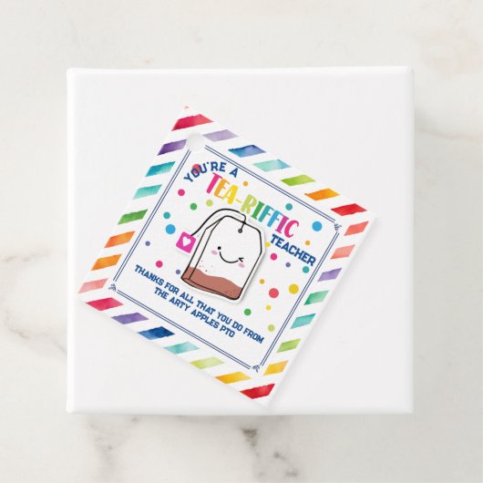 Je bent thee-riffe kersttassen bedankjes labels (In situ)