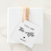 Je bent theeverslaafd, Tea Gift Label, Kraft Bedankjes Labels (In situ)